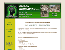 Tablet Screenshot of edisoninsulation.com